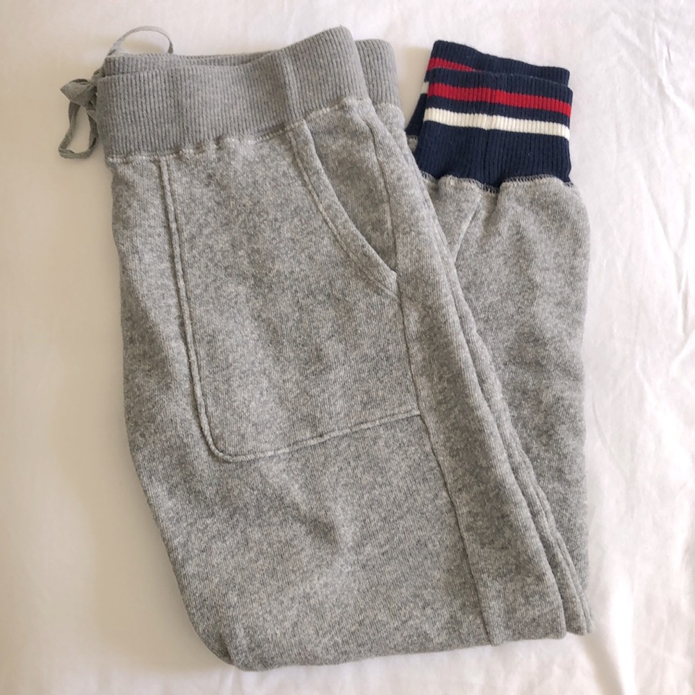 Joie Joggers with Blue, Red & White Ankle Stripes